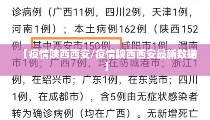 【疫情陕西西安/疫情陕西西安最新数据】