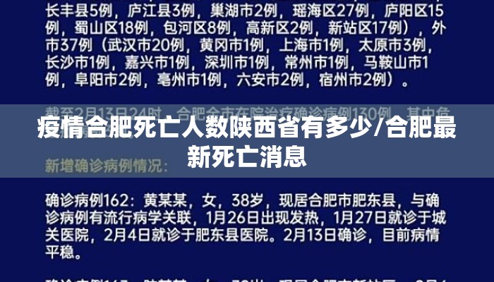 疫情合肥死亡人数陕西省有多少/合肥最新死亡消息