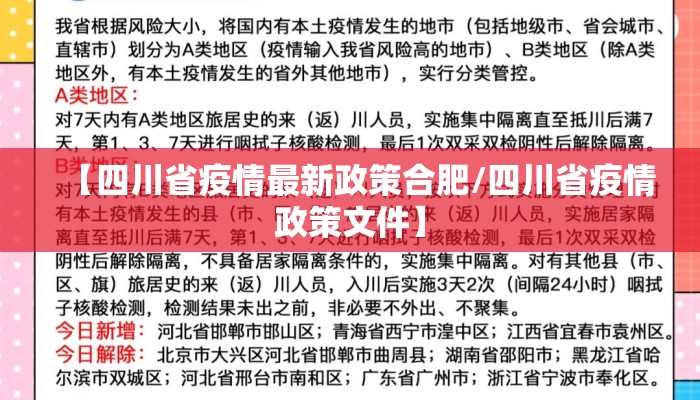 【四川省疫情最新政策合肥/四川省疫情政策文件】
