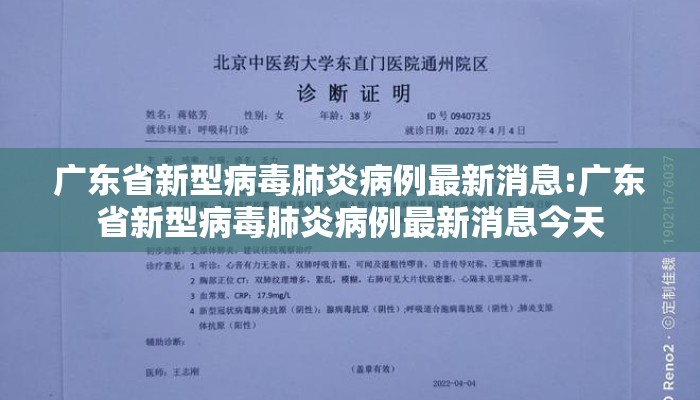 广东省新型病毒肺炎病例最新消息:广东省新型病毒肺炎病例最新消息今天
