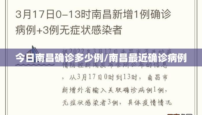今日南昌确诊多少例/南昌最近确诊病例