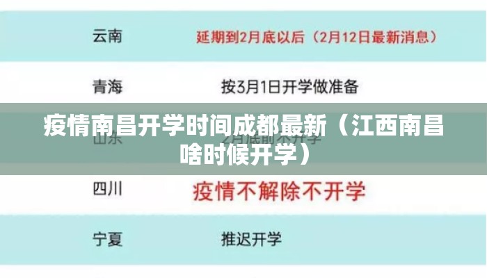 疫情南昌开学时间成都最新（江西南昌啥时候开学）