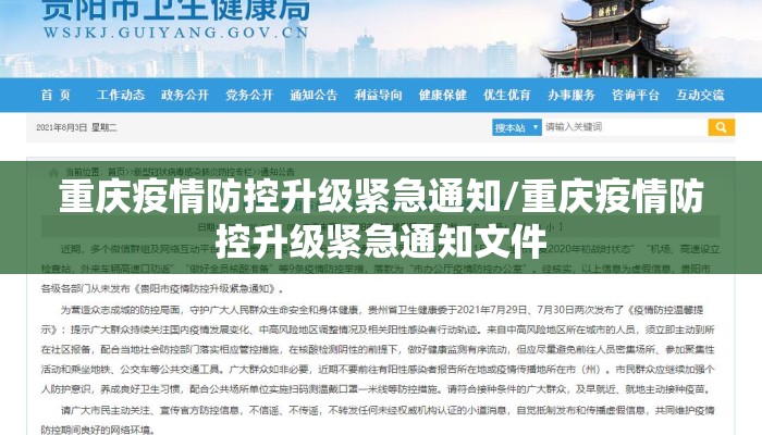 重庆疫情防控升级紧急通知/重庆疫情防控升级紧急通知文件