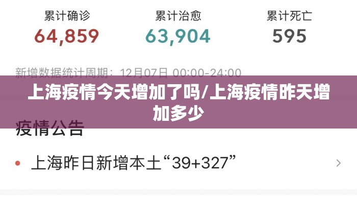 上海疫情今天增加了吗/上海疫情昨天增加多少
