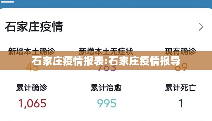 石家庄疫情报表:石家庄疫情报导