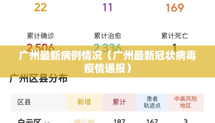 广州最新病例情况（广州最新冠状病毒疫情通报）