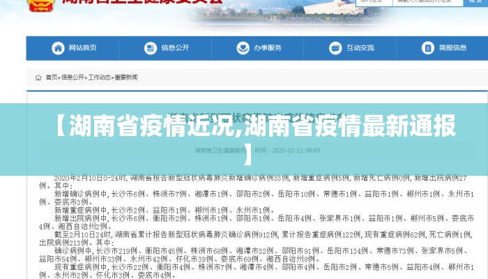 【湖南省疫情近况,湖南省疫情最新通报】