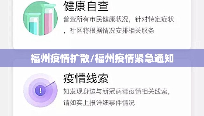 福州疫情扩散/福州疫情紧急通知
