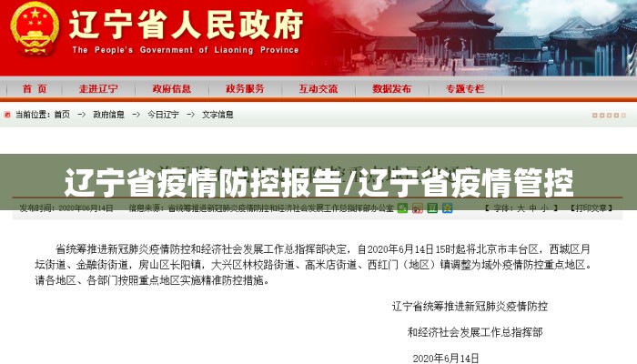 辽宁省疫情防控报告/辽宁省疫情管控