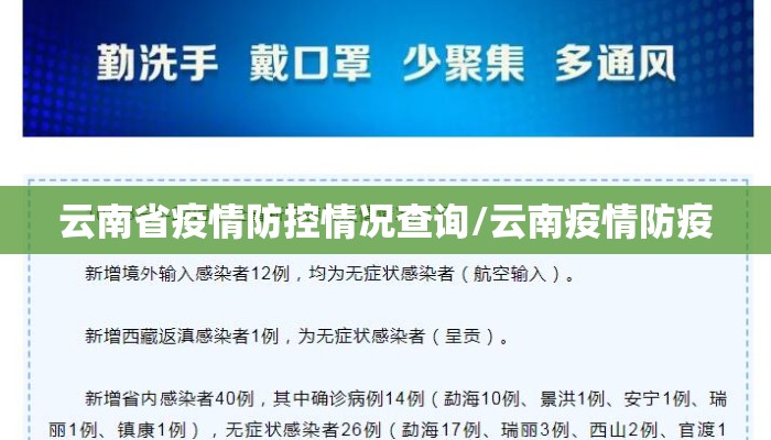云南省疫情防控情况查询/云南疫情防疫