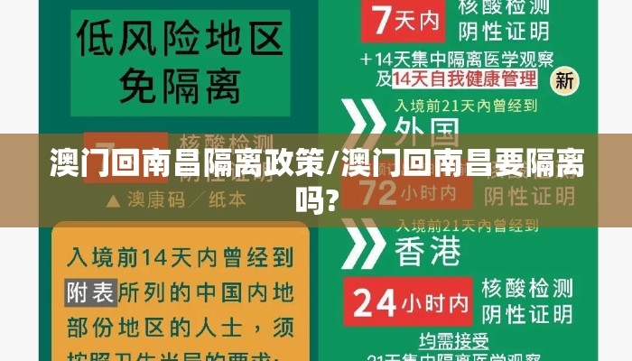 澳门回南昌隔离政策/澳门回南昌要隔离吗?
