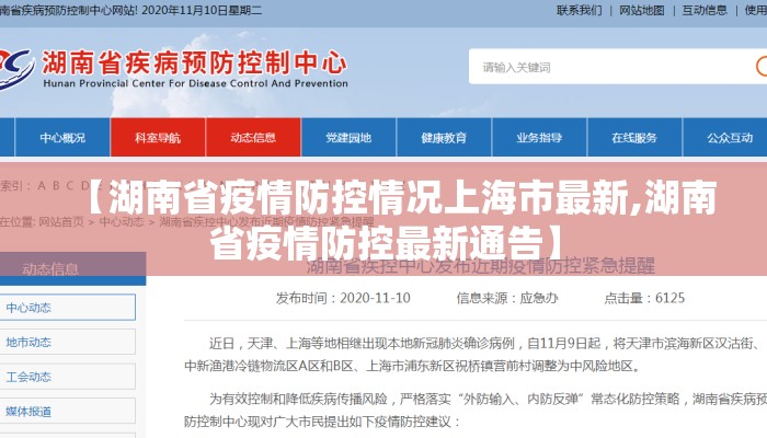 【湖南省疫情防控情况上海市最新,湖南省疫情防控最新通告】