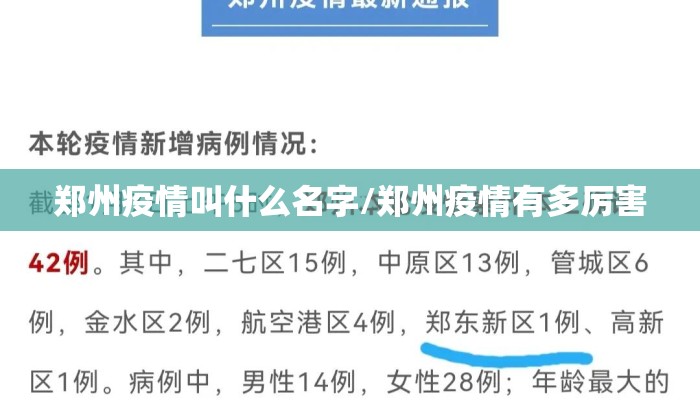 郑州疫情叫什么名字/郑州疫情有多厉害