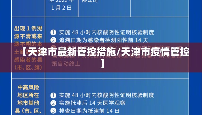 【天津市最新管控措施/天津市疫情管控】