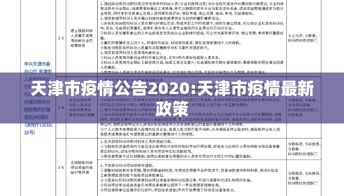 天津市疫情公告2020:天津市疫情最新政策
