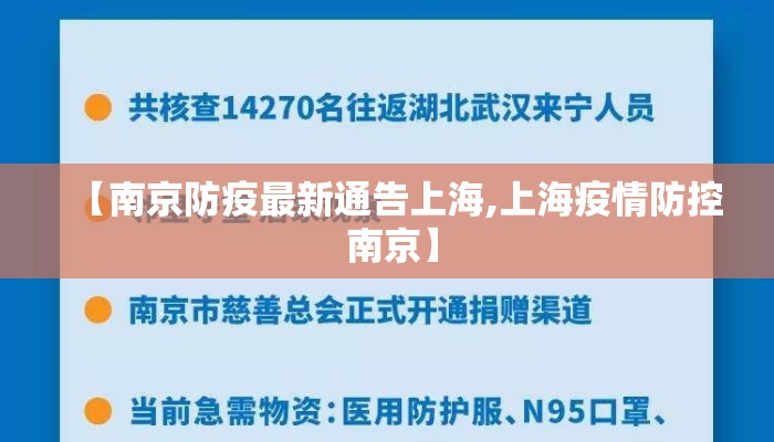 【南京防疫最新通告上海,上海疫情防控 南京】