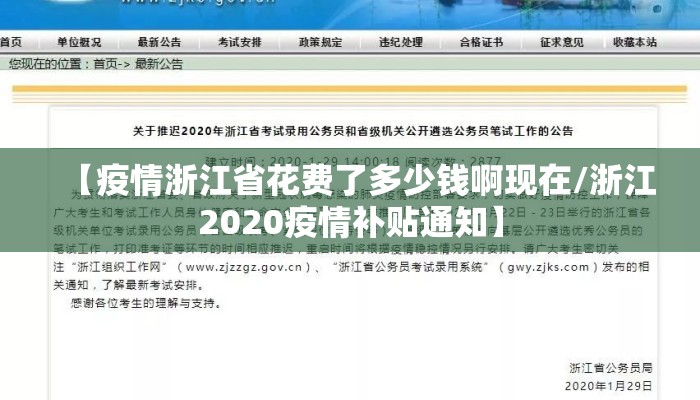 【疫情浙江省花费了多少钱啊现在/浙江2020疫情补贴通知】