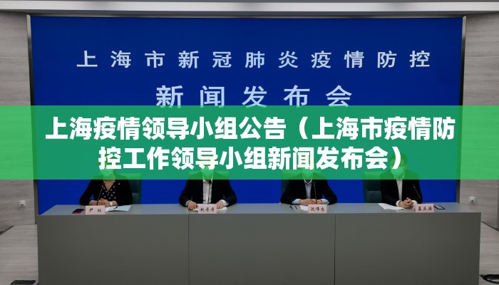 上海疫情领导小组公告（上海市疫情防控工作领导小组新闻发布会）