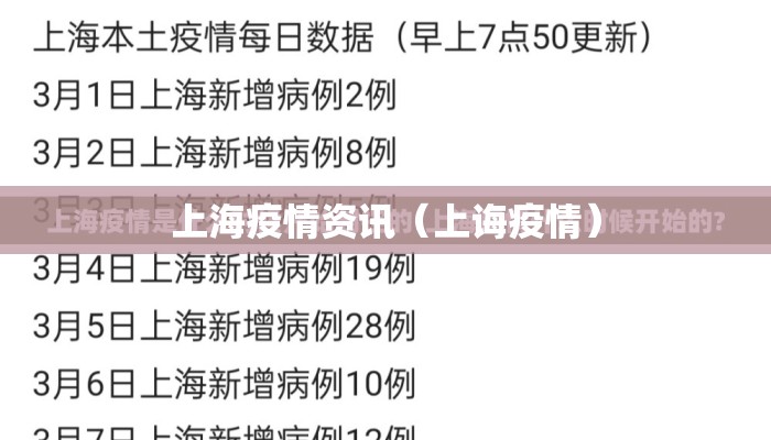 上海疫情资讯（上诲疫情）
