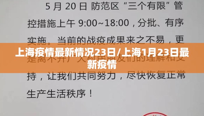 上海疫情最新情况23日/上海1月23日最新疫情