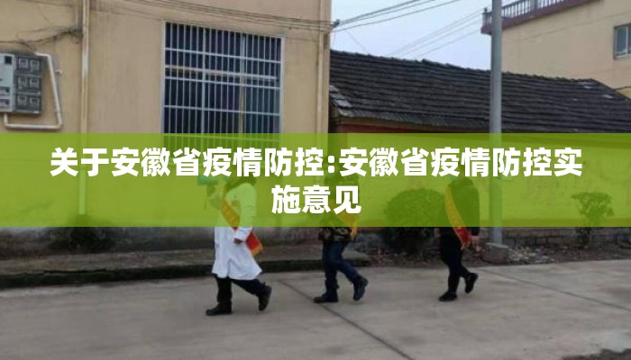 关于安徽省疫情防控:安徽省疫情防控实施意见