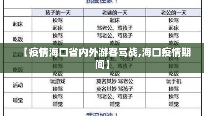 【疫情海口省内外游客骂战,海口疫情期间】