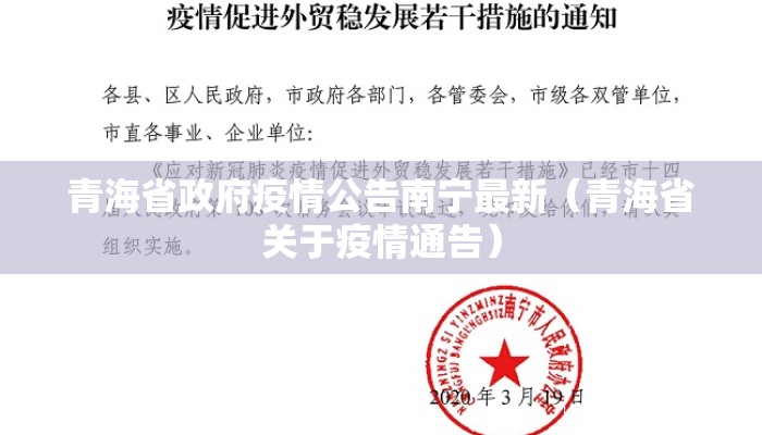青海省政府疫情公告南宁最新（青海省关于疫情通告）