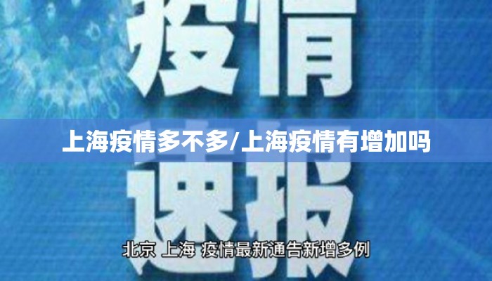 上海疫情多不多/上海疫情有增加吗