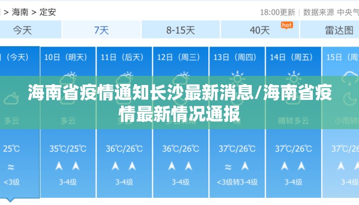 海南省疫情通知长沙最新消息/海南省疫情最新情况通报