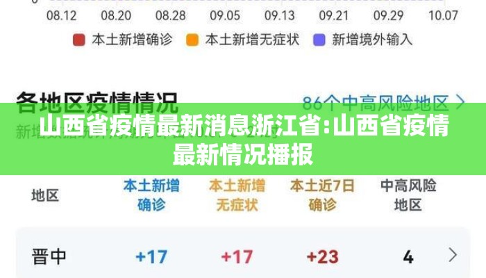 山西省疫情最新消息浙江省:山西省疫情最新情况播报