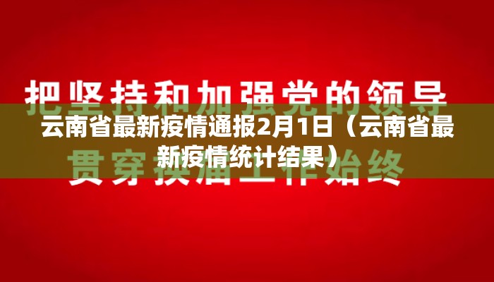 云南省最新疫情通报2月1日（云南省最新疫情统计结果）
