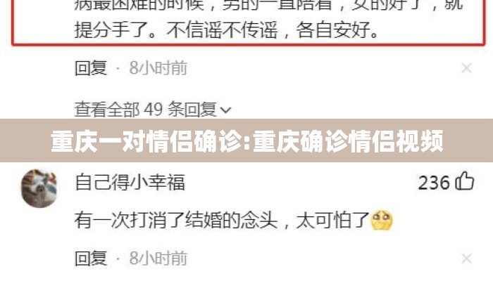 重庆一对情侣确诊:重庆确诊情侣视频