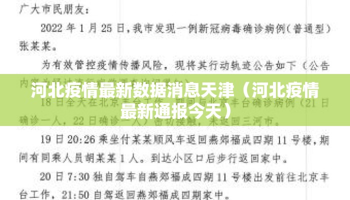 河北疫情最新数据消息天津（河北疫情最新通报今天）