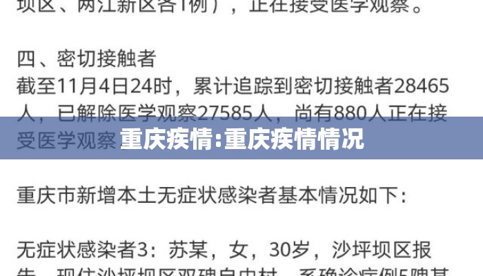 重庆疾情:重庆疾情情况 重庆疾情:重庆疾情情况