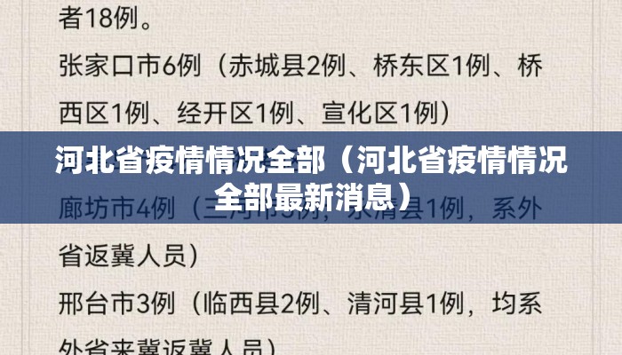 河北省疫情情况全部（河北省疫情情况全部最新消息）