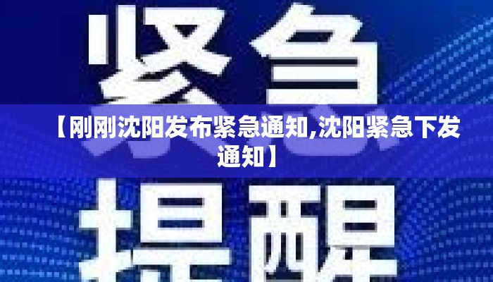 【刚刚沈阳发布紧急通知,沈阳紧急下发通知】