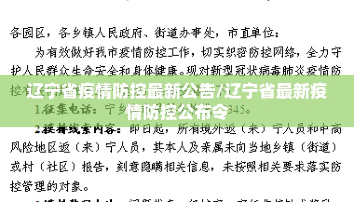 辽宁省疫情防控最新公告/辽宁省最新疫情防控公布令