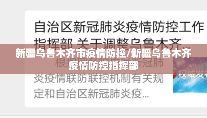 新疆乌鲁木齐市疫情防控/新疆乌鲁木齐疫情防控指挥部