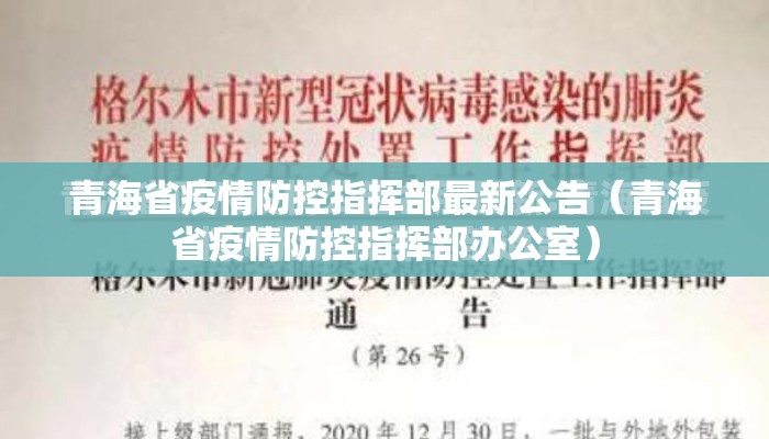 青海省疫情防控指挥部最新公告（青海省疫情防控指挥部办公室）