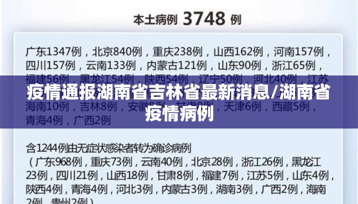 疫情通报湖南省吉林省最新消息/湖南省疫情病例