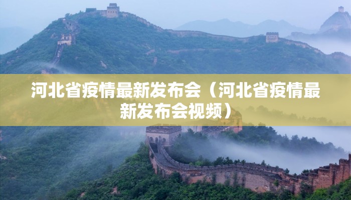 河北省疫情最新发布会（河北省疫情最新发布会视频）