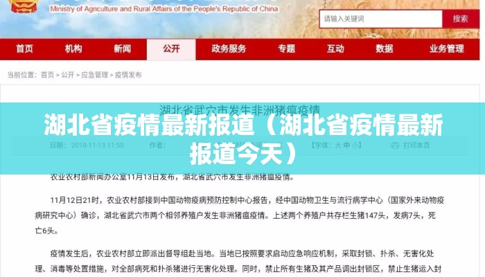 湖北省疫情最新报道（湖北省疫情最新报道今天）