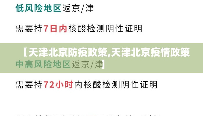 【天津北京防疫政策,天津北京疫情政策】