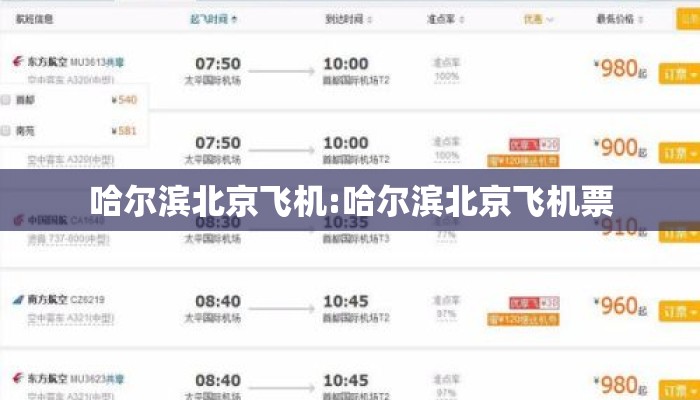 哈尔滨北京飞机:哈尔滨北京飞机票