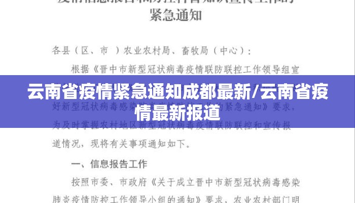 云南省疫情紧急通知成都最新/云南省疫情最新报道
