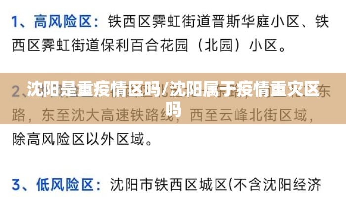 沈阳是重疫情区吗/沈阳属于疫情重灾区吗