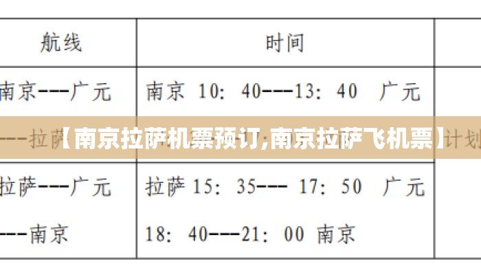 【南京拉萨机票预订,南京拉萨飞机票】