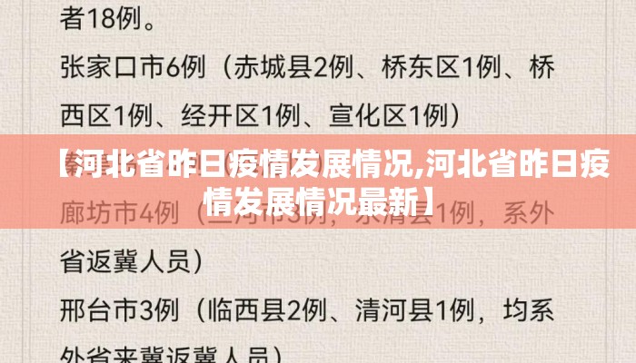 【河北省昨日疫情发展情况,河北省昨日疫情发展情况最新】