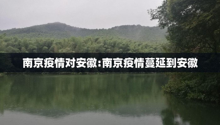 南京疫情对安徽:南京疫情蔓延到安徽