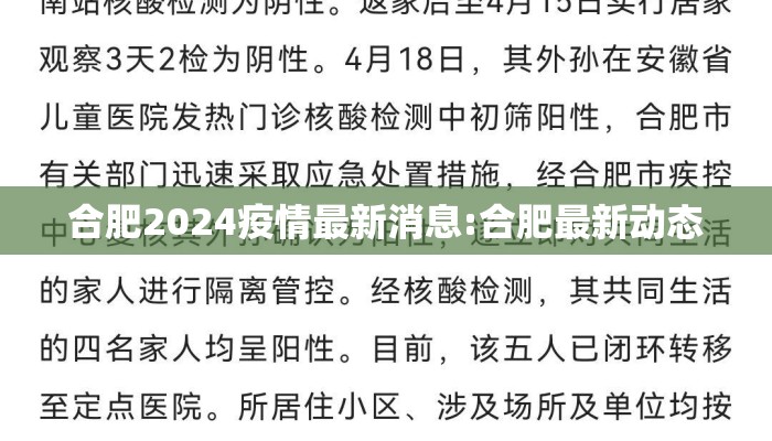 合肥2024疫情最新消息:合肥最新动态
